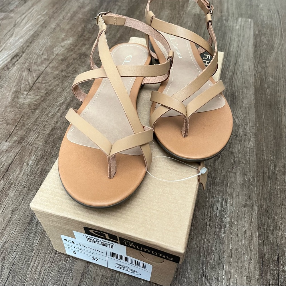 New Nude Leather Sandals